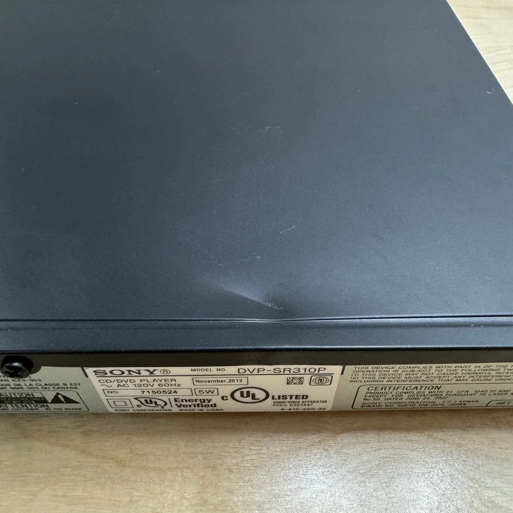 Sony dvp sr310p